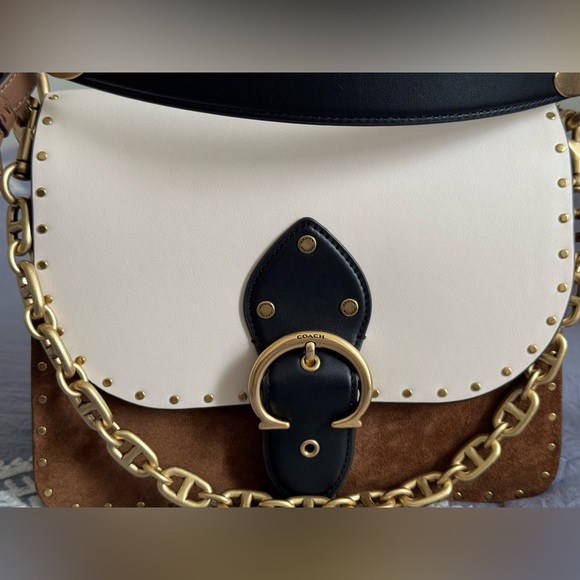 Coach beat shoulder bag in colorblock with rivets - Picture 3 of 10